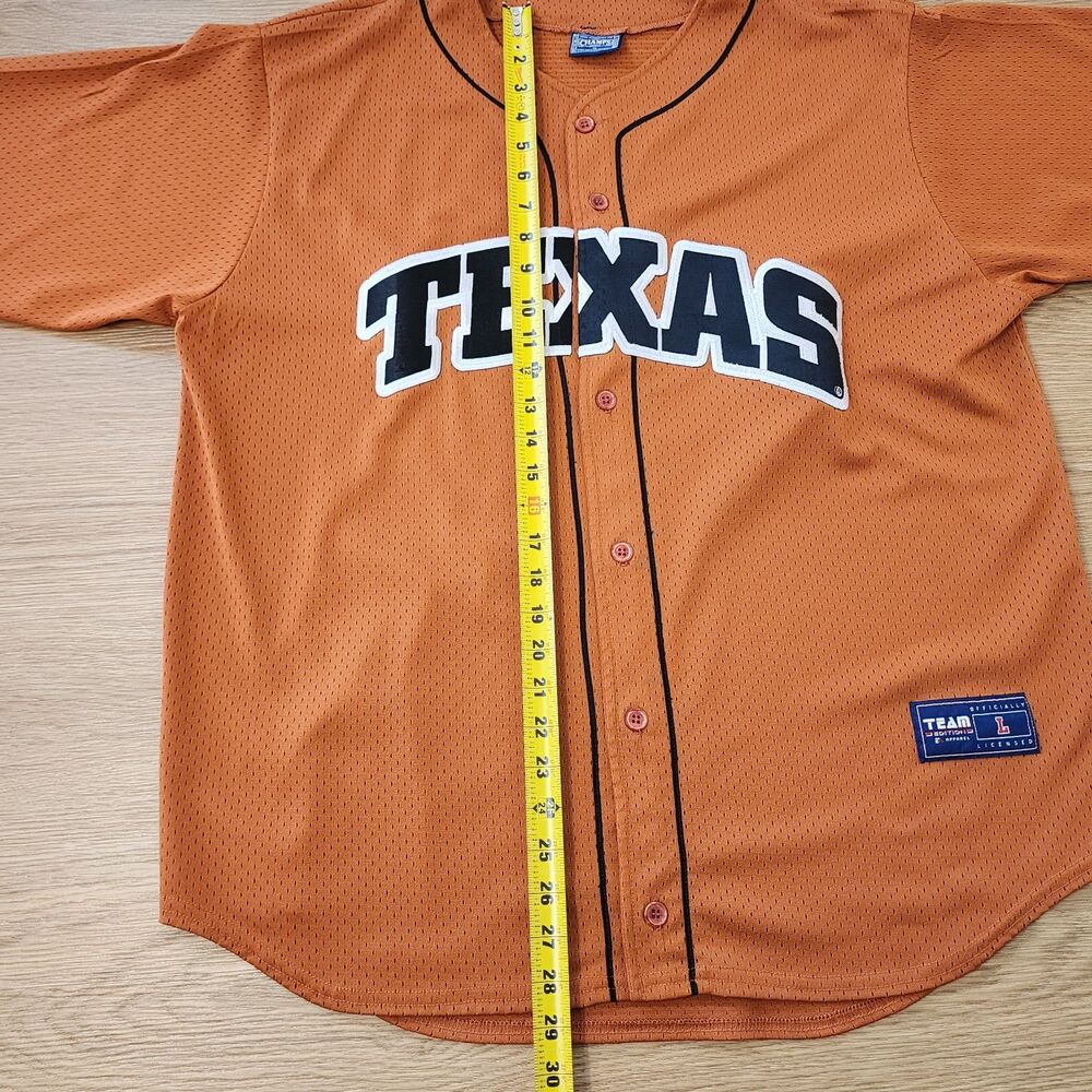 Vintage Champs Sports Team Edition Apparel TEXAS Mesh Baseball Jersey Large - Picture 7 of 13
